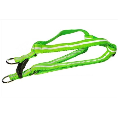 Fly Free Zone Reflective Dog Harness; Green - Small FL124424